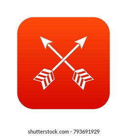 Arrows LGBT icon digital red for any design isolated on white vector illustration