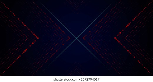 Arrows Light Blue Abstract Futuristic Speed on Black Background. Vector Illustration