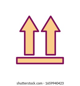 arrows line and fill style icon design, Delivery logistics transportation shipping service warehouse industry and global theme Vector illustration