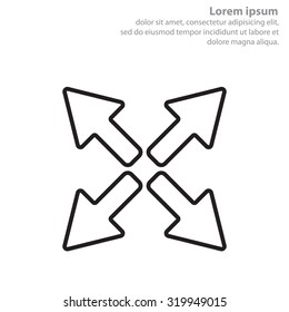arrows line icon