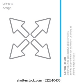 arrows line icon