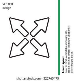 arrows line icon