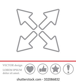 arrows line icon