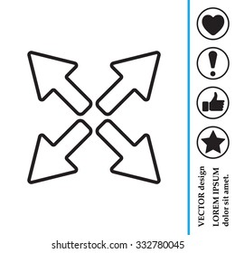 arrows line icon