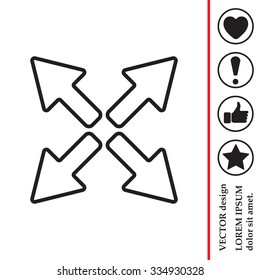 arrows line icon