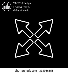 arrows line icon