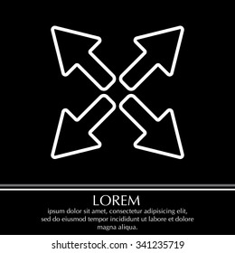 arrows line icon
