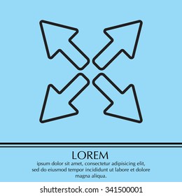 arrows line icon