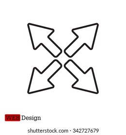 arrows line icon