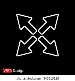 arrows line icon