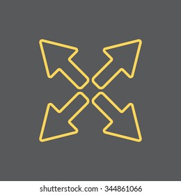 arrows line icon