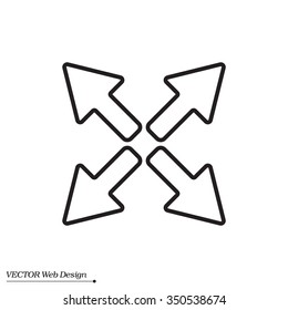 arrows line icon
