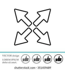 arrows line icon