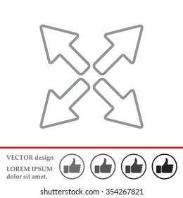 arrows line icon
