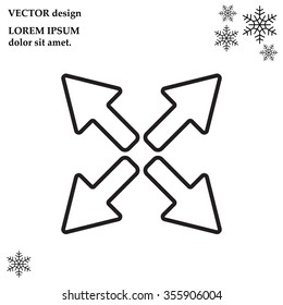 arrows line icon