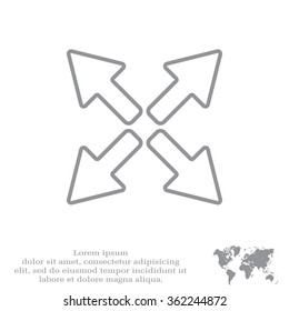 arrows line icon