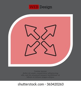 arrows line icon