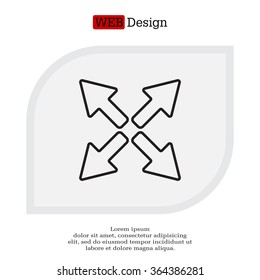 arrows line icon
