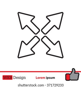 arrows line icon