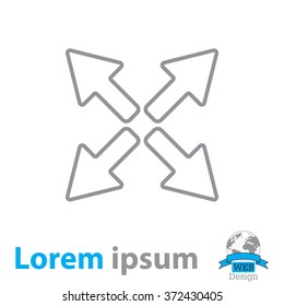 arrows line icon