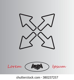 arrows line icon