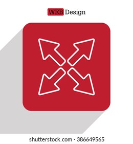arrows line icon