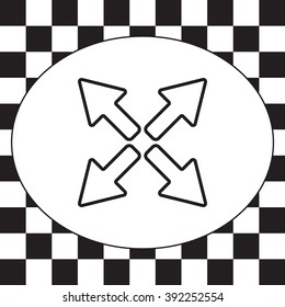 arrows line icon