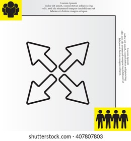arrows line icon