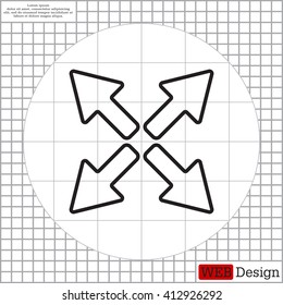 arrows line icon