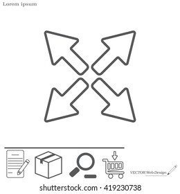arrows line icon