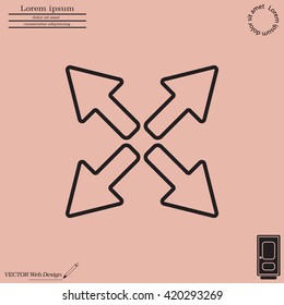 arrows line icon