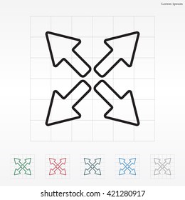 arrows line icon