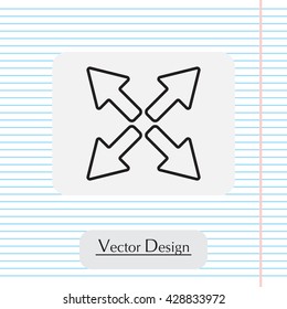 arrows line icon