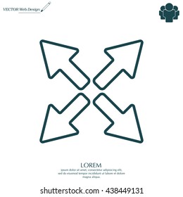 arrows line icon