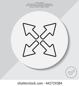 arrows line icon