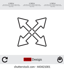 arrows line icon