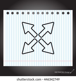 arrows line icon