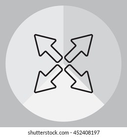 arrows line icon