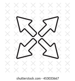 arrows line icon