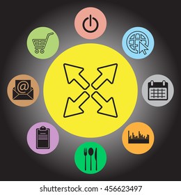 arrows line icon