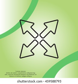 arrows line icon