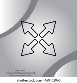 arrows line icon