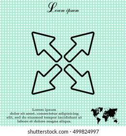 arrows line icon