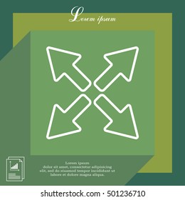 arrows line icon
