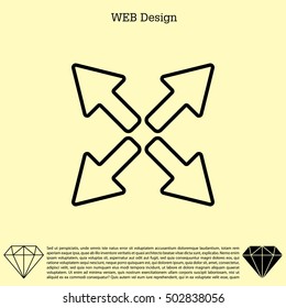 arrows line icon
