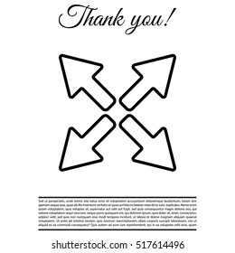 arrows line icon