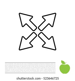 arrows line icon
