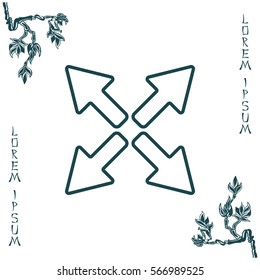 arrows line icon