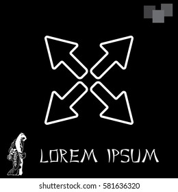 arrows line icon
