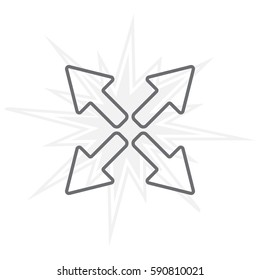 arrows line icon